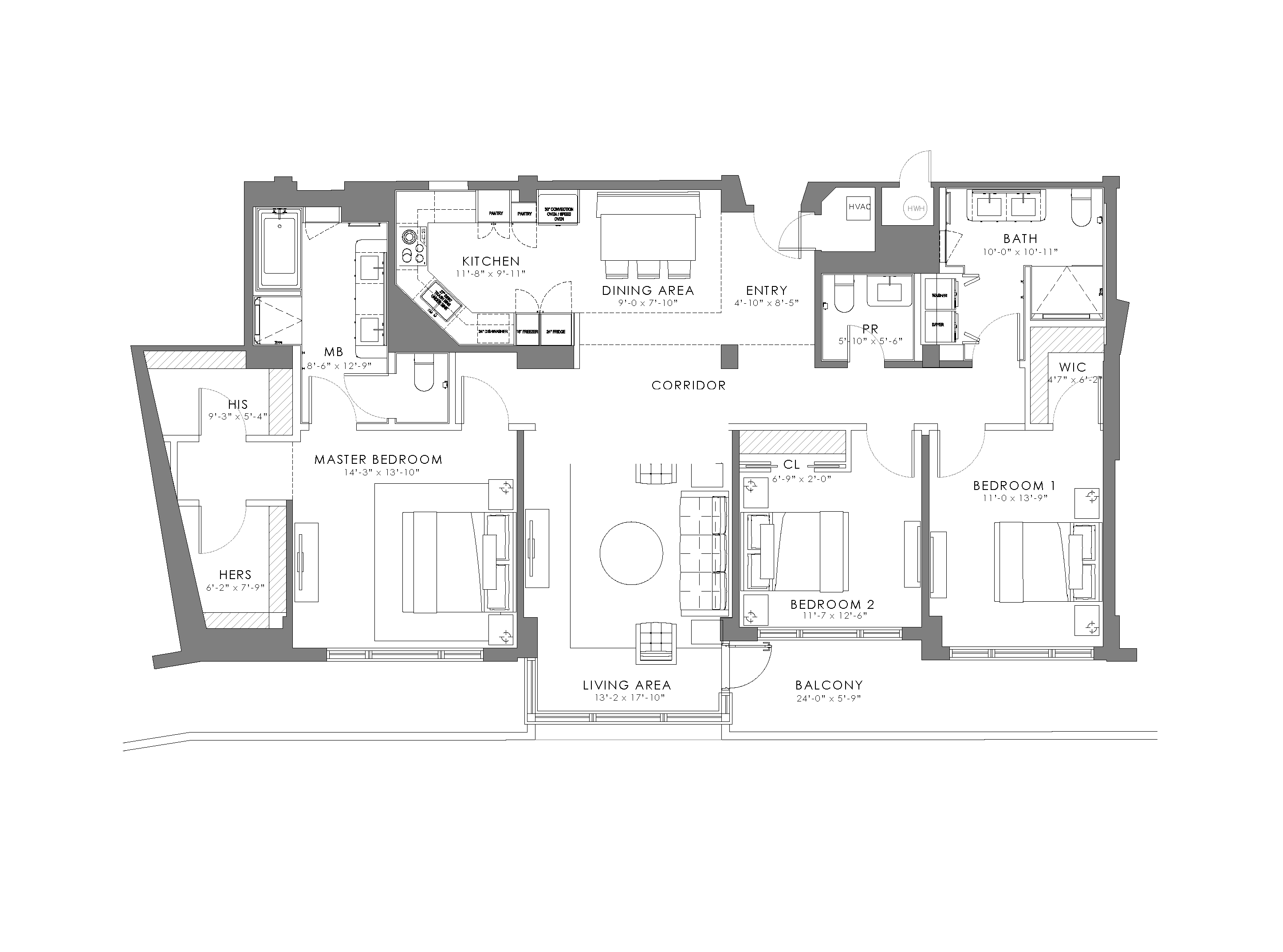 Floor plan layout diagram for C